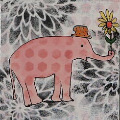 Pink Elephant Tile