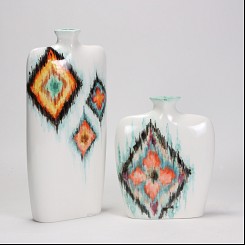 Tall and Short Tapestry Vase