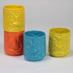 Colorful Tiki Mugs
