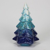 Faceted Tree in Blue Ombre