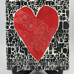 Be Bold Heart Canvas