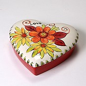 Heart Box with Flowers