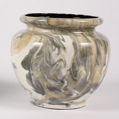 Marbleized Flower Pot