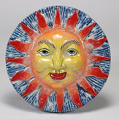 Stoneware Sun Face (S)