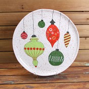 Speckta-Clear Christmas Ornament Plate