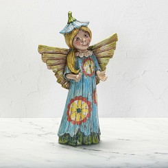 Large Weathered Wood Garden Angel