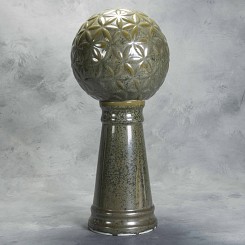 Speckled Toad Gazing Ball and Pedestal