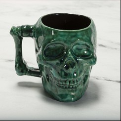 Faux Jade Skull Mug
