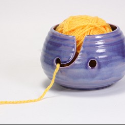 Lavender Flower Yarn Bowl