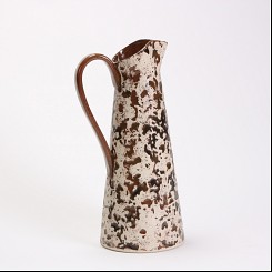 Water Etched Stoneware Tall Pitcher/ Vase