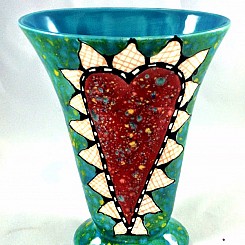 Spotty Heart Vase