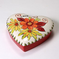 Heart Box with Flowe..