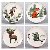 Woodland Christmas Plates